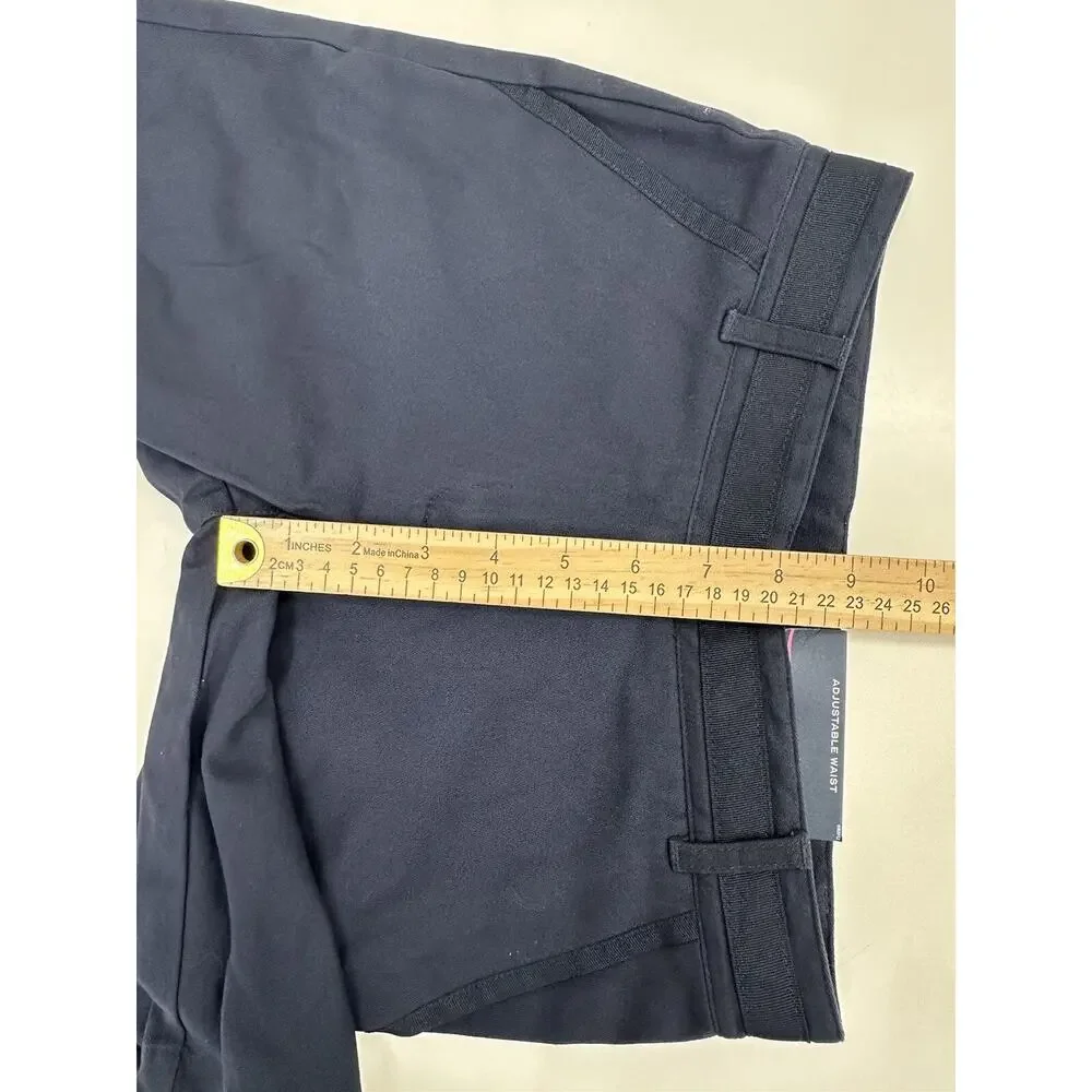 Nautica Girls School Uniform Shorts Size 10 Adjustable Skinny Bermuda Blue NWTs